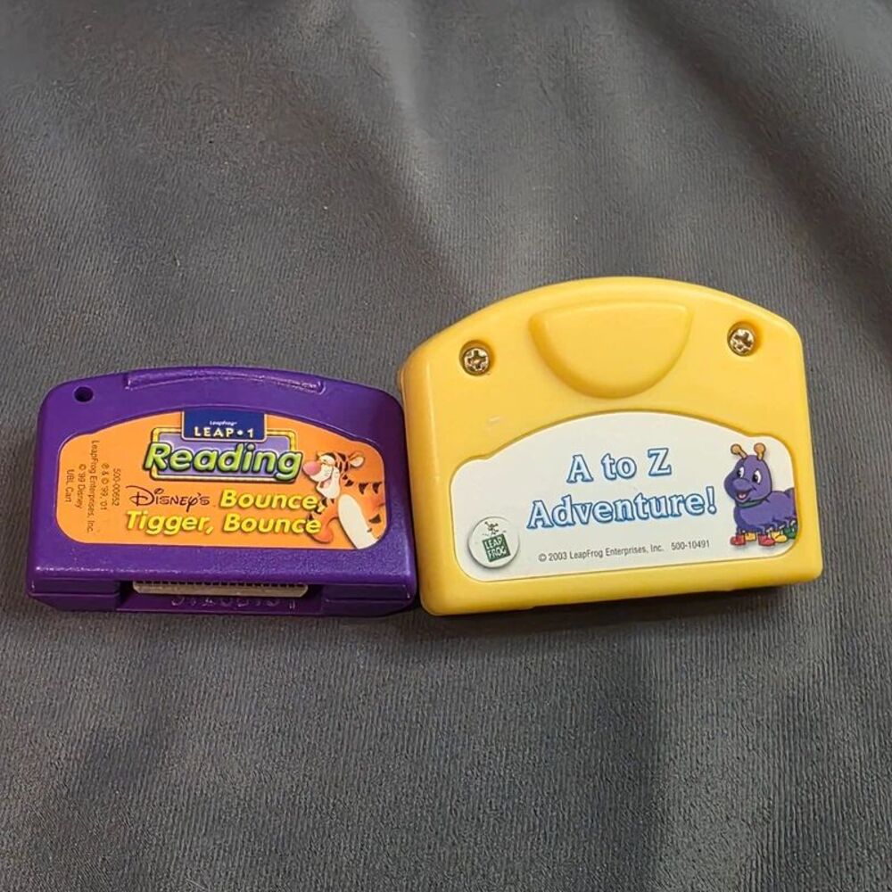 Vintage LeapFrog LeapPad Cartridge Lot Tigger Bounce & A to Z Adventure